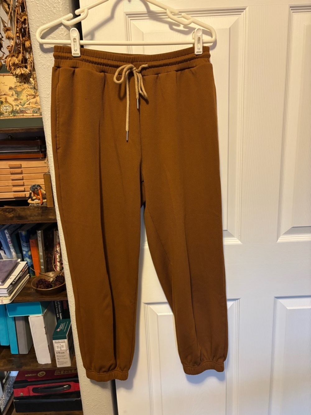 Men's Brown Drawstring Jogger Pants